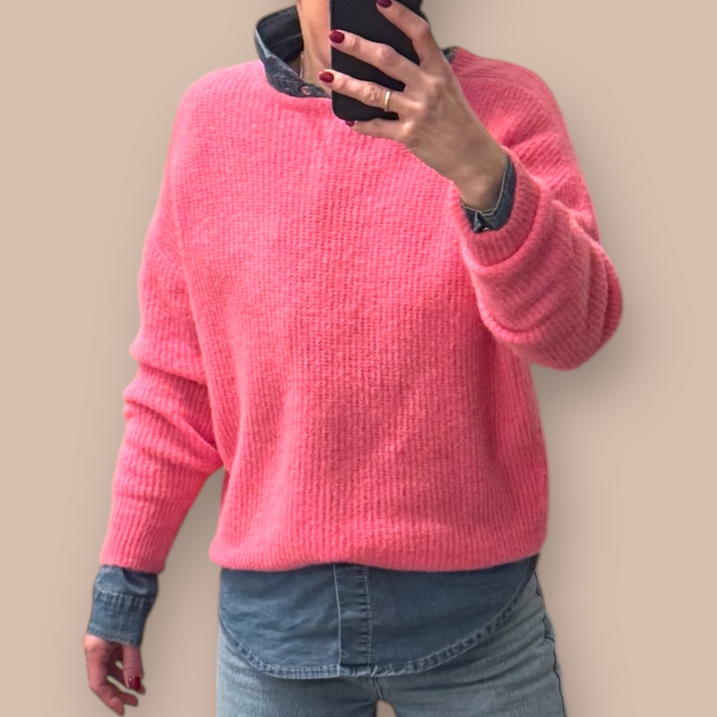 Alpaka-Pullover Rundhals