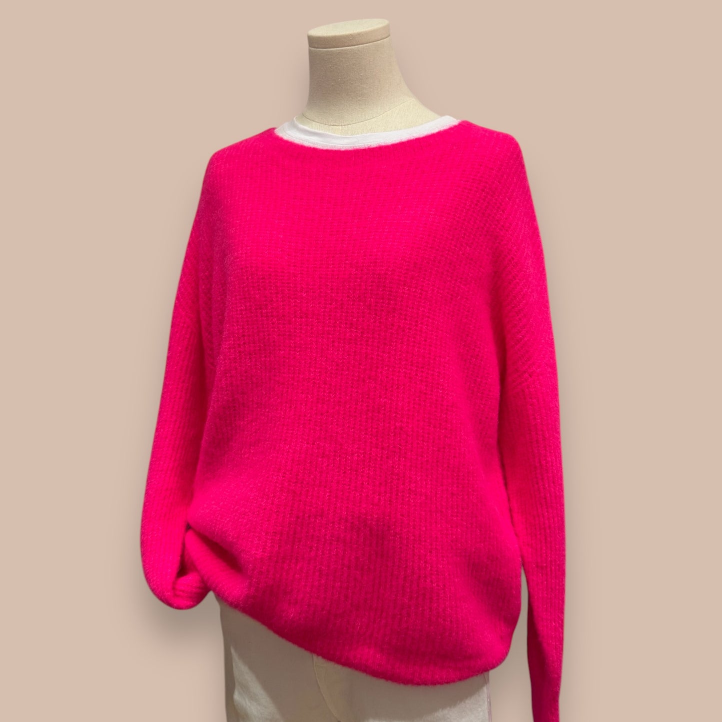Alpaka-Pullover Rundhals
