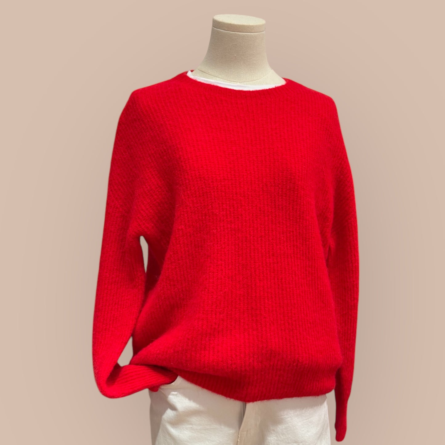 Alpaka-Pullover Rundhals