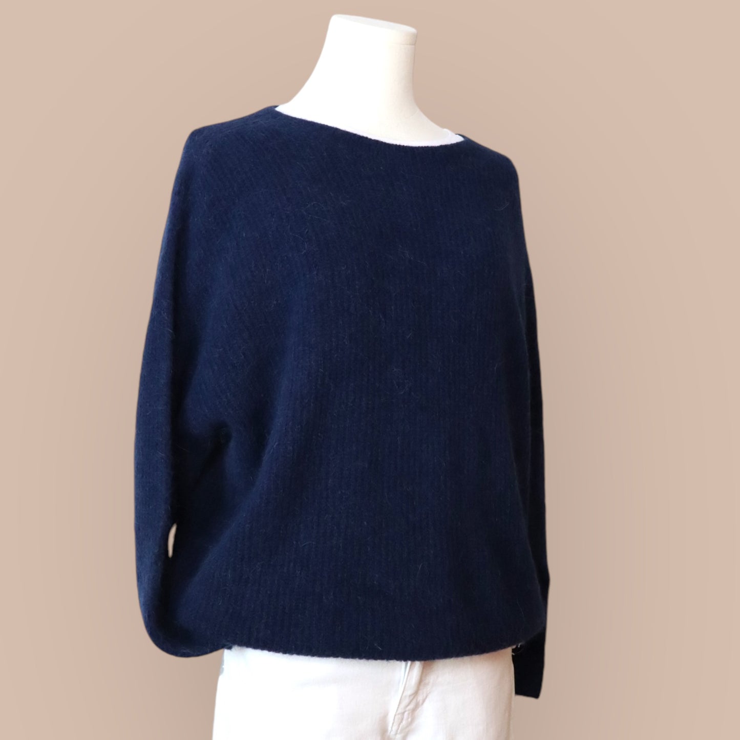 Alpaka-Pullover Rundhals