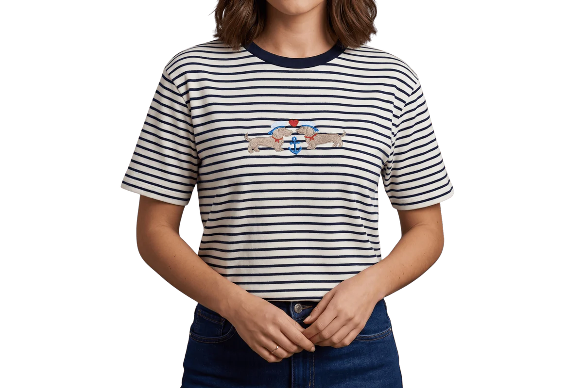 Freda&Gretas Dackel Streifen T-Shirt Limited FREDA & GRETA