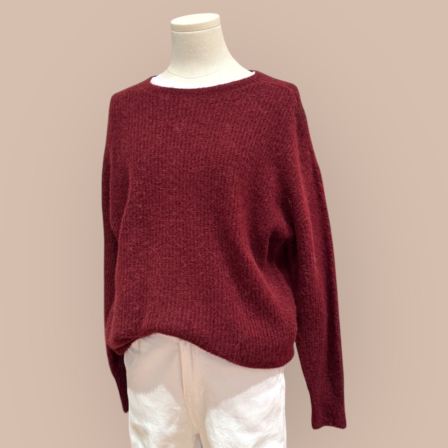 Alpaka-Pullover Rundhals