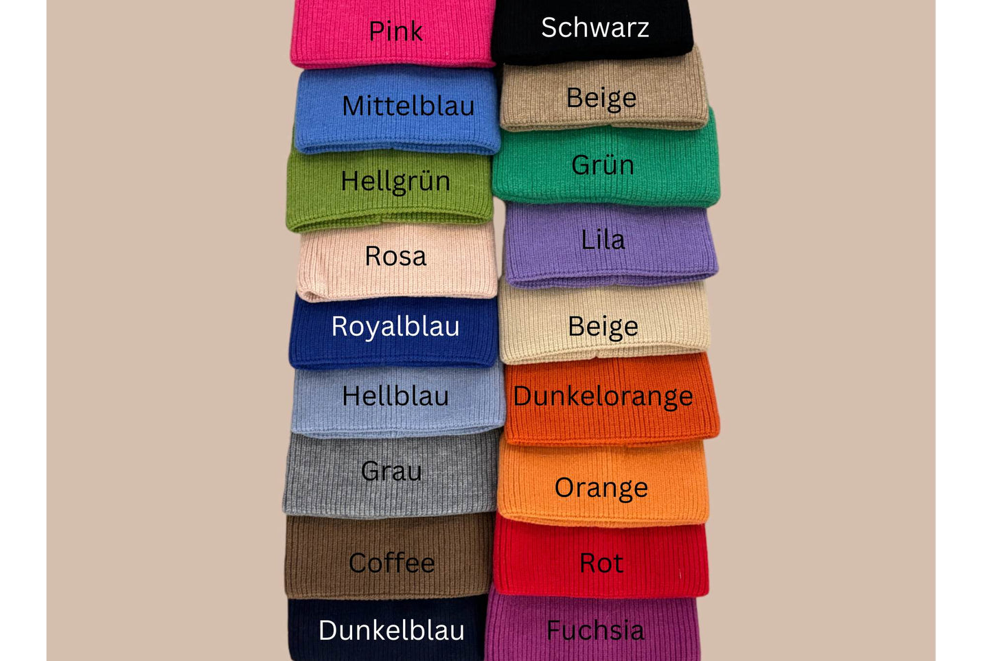 Mütze mit Dackel in Wunschfarbe