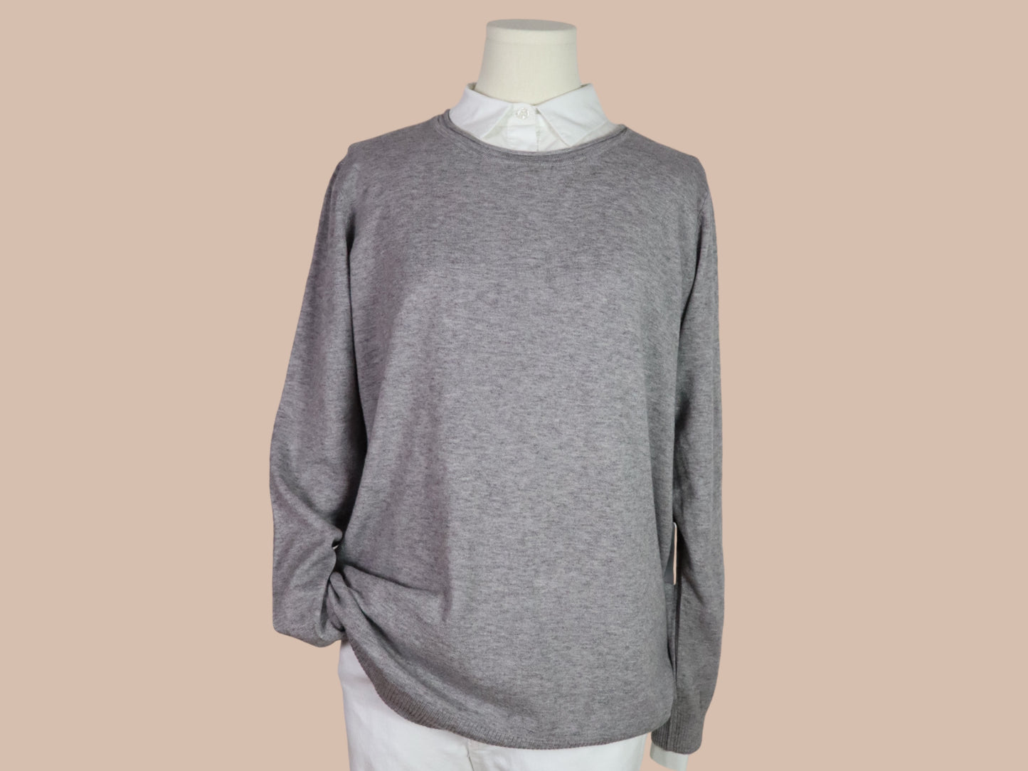Feinstrick-Pullover mit Rundhals