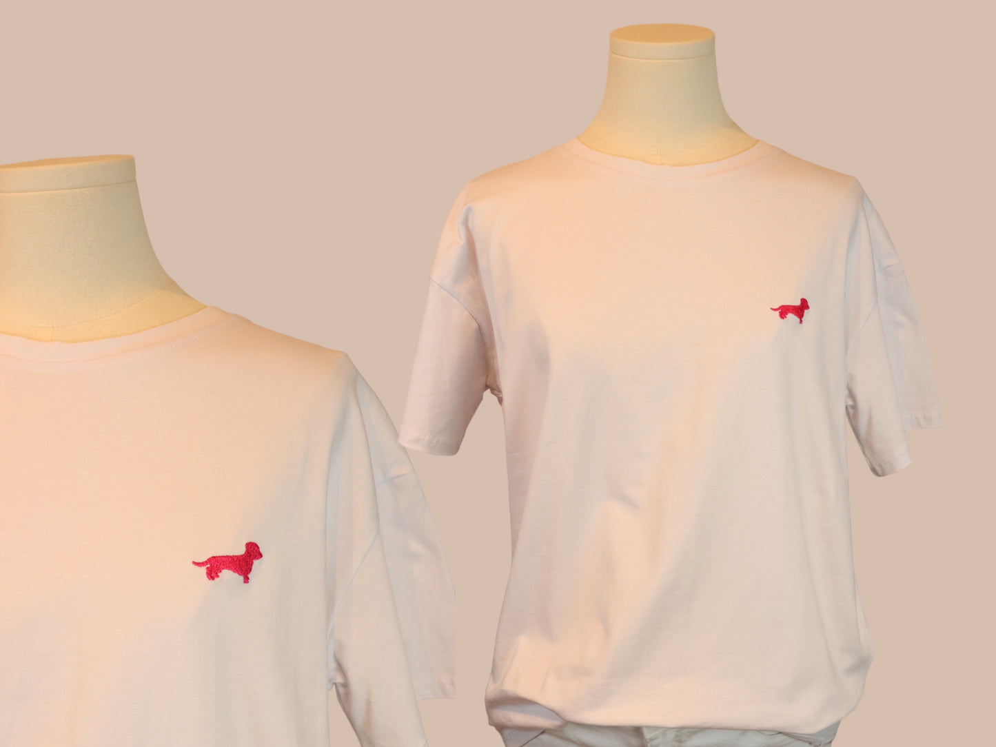 T-Shirt mit Dackel in Wunschfarbe