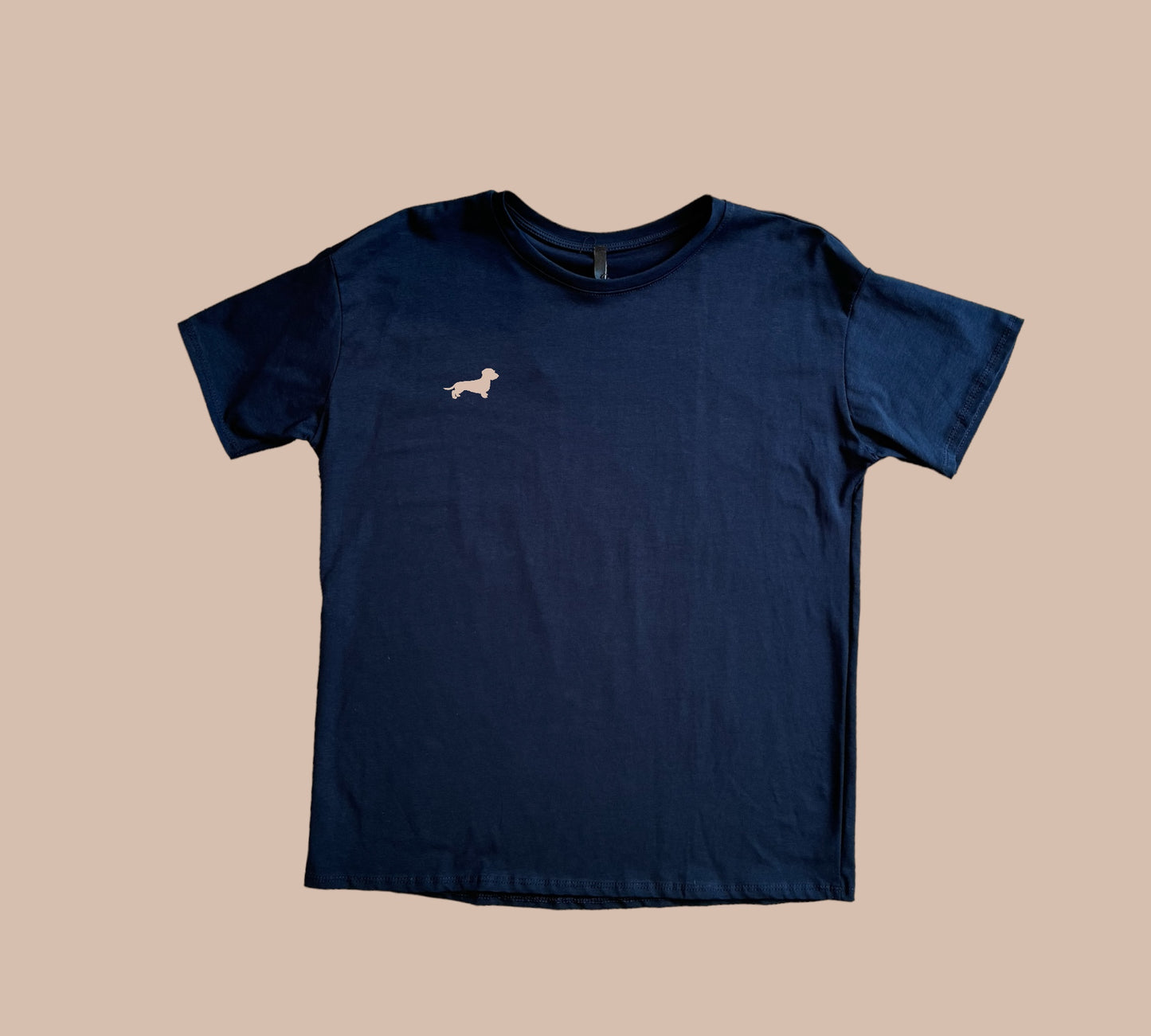 T-Shirt mit Dackel in Wunschfarbe