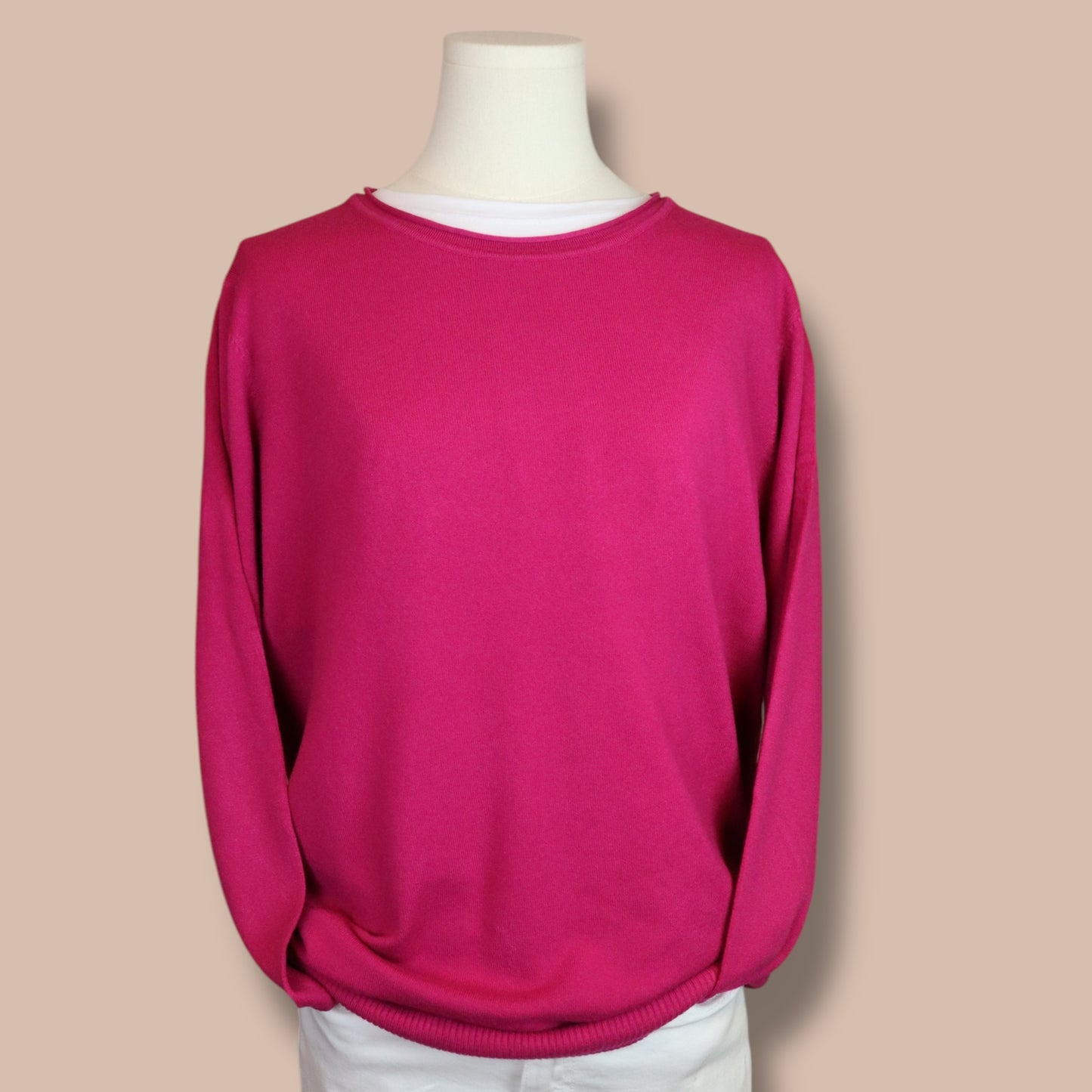 Feinstrick-Pullover mit Rundhals