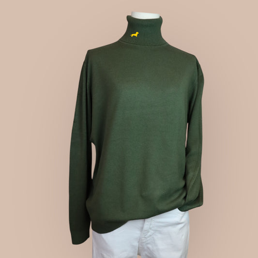 Rollkragenpullover mit Dackel in Wunschfarbe Größe 38-44