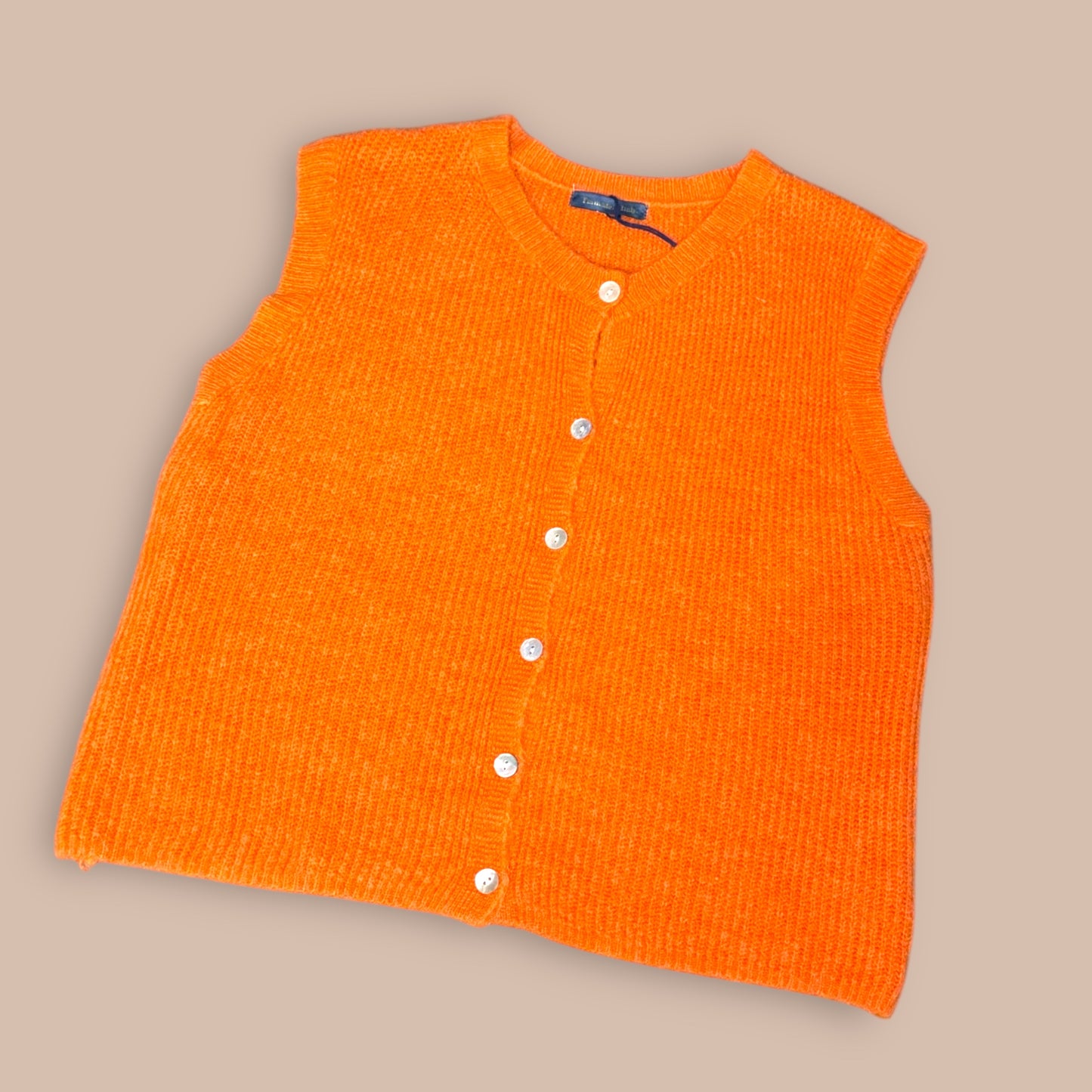 Alpaka-Strickweste Rundhals