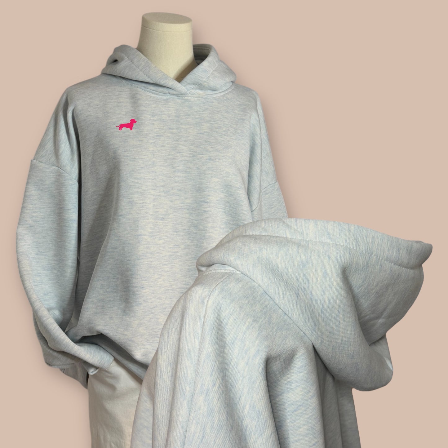 Hoodie mit Dackel in Wunschfarbe