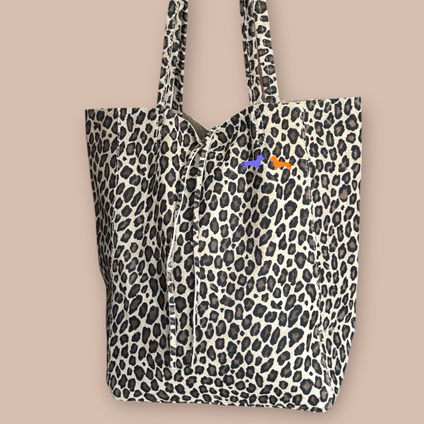 LEO Shopper Wildleder mit Dackel in Wunschfarbe