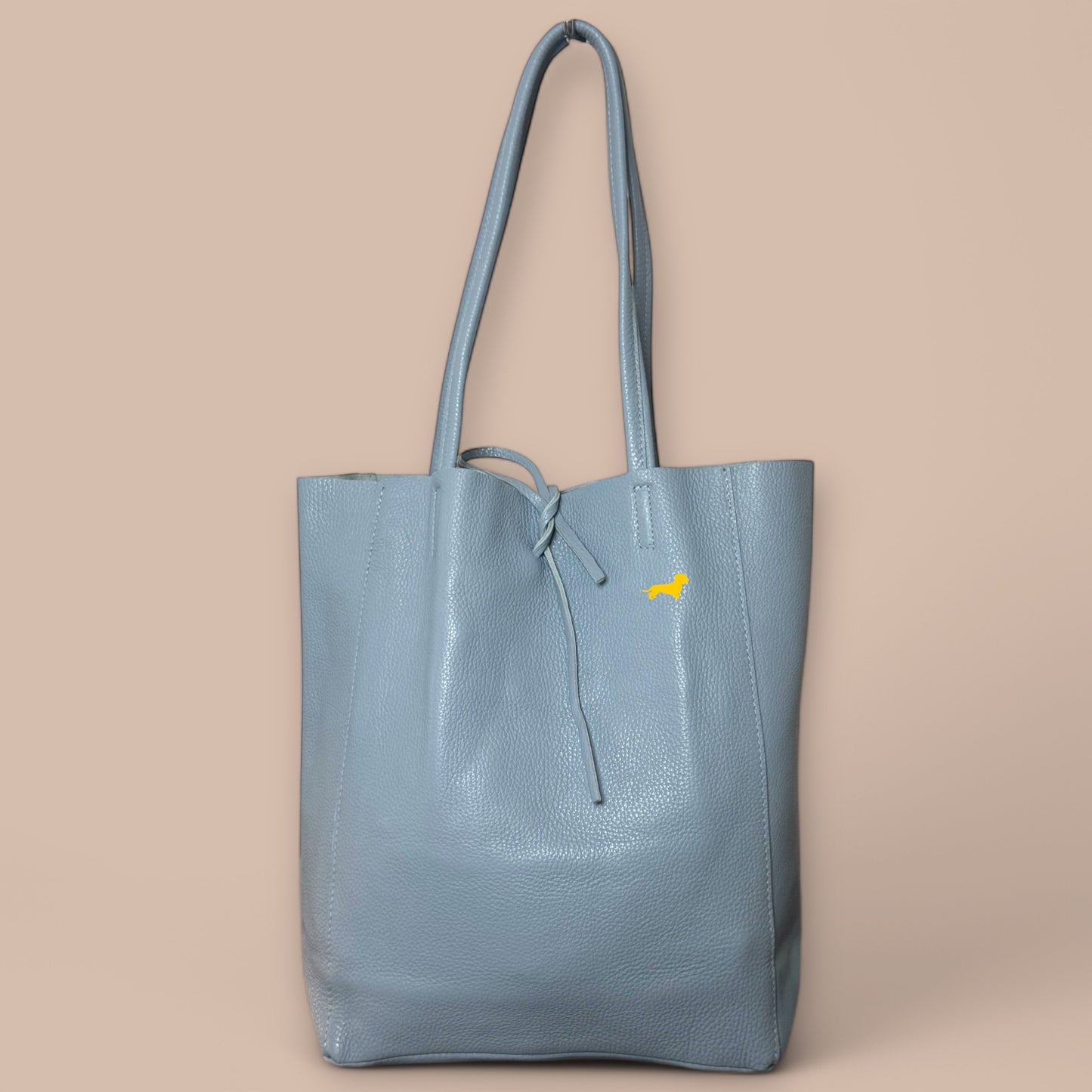 Leder Shopper mit Dackel in Wunschfarbe