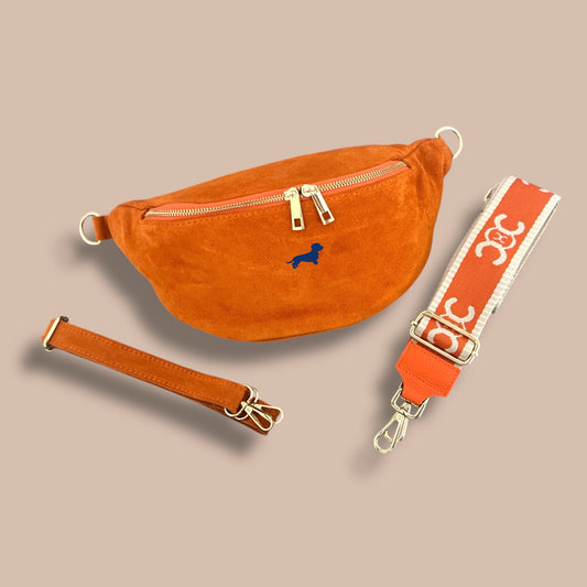 Crossbody-Bag mit Dackel in Wunschfarbe