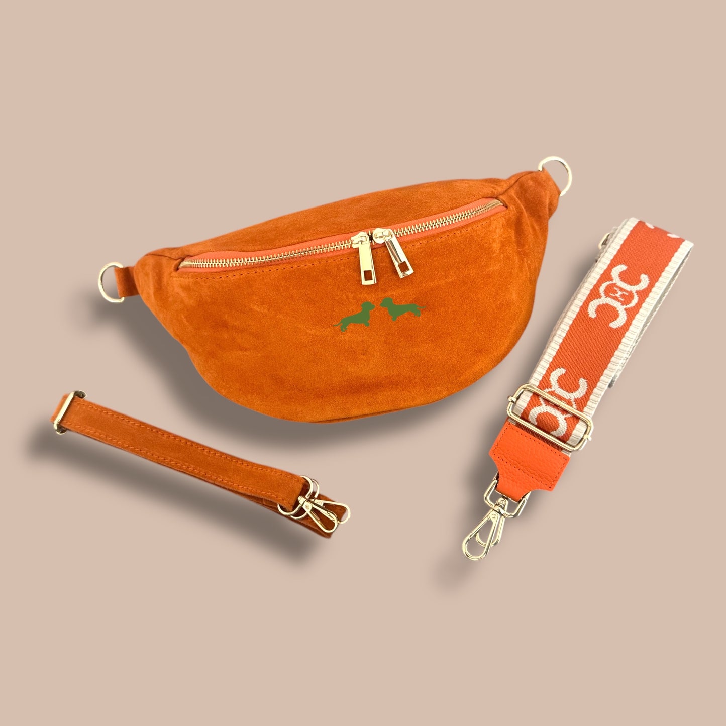 Crossbody-Bag mit Dackel in Wunschfarbe