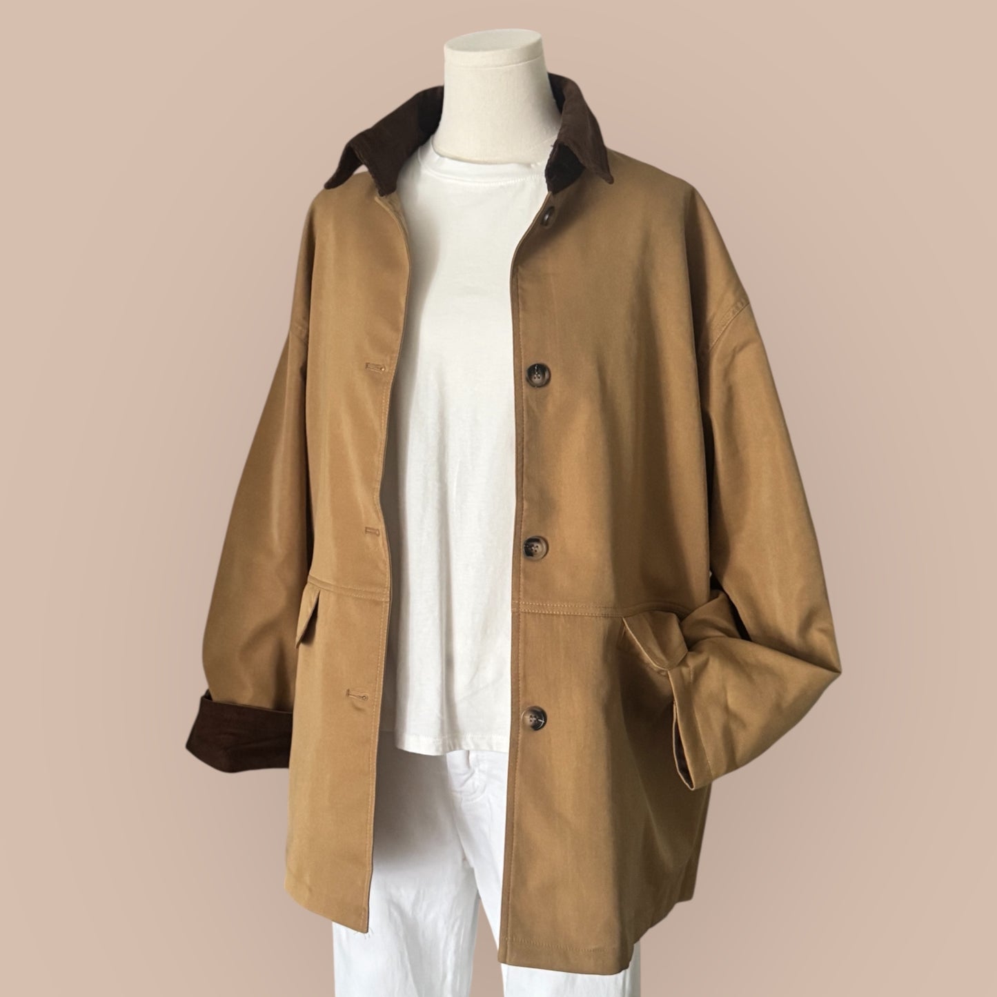 Damen Parka Jacke in Camel