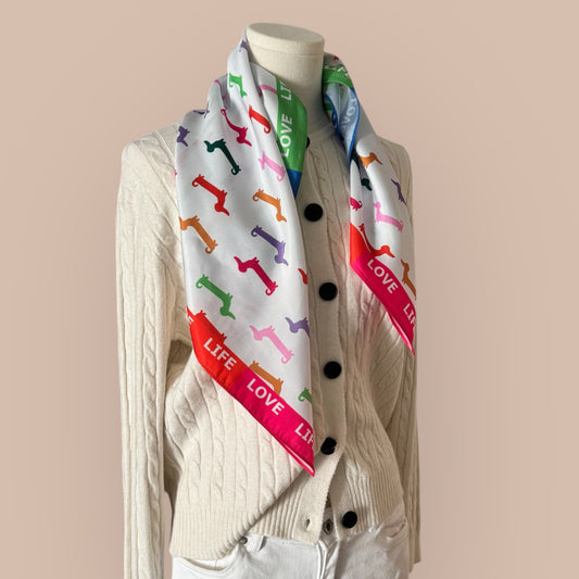 Halstuch mit Dackel Print