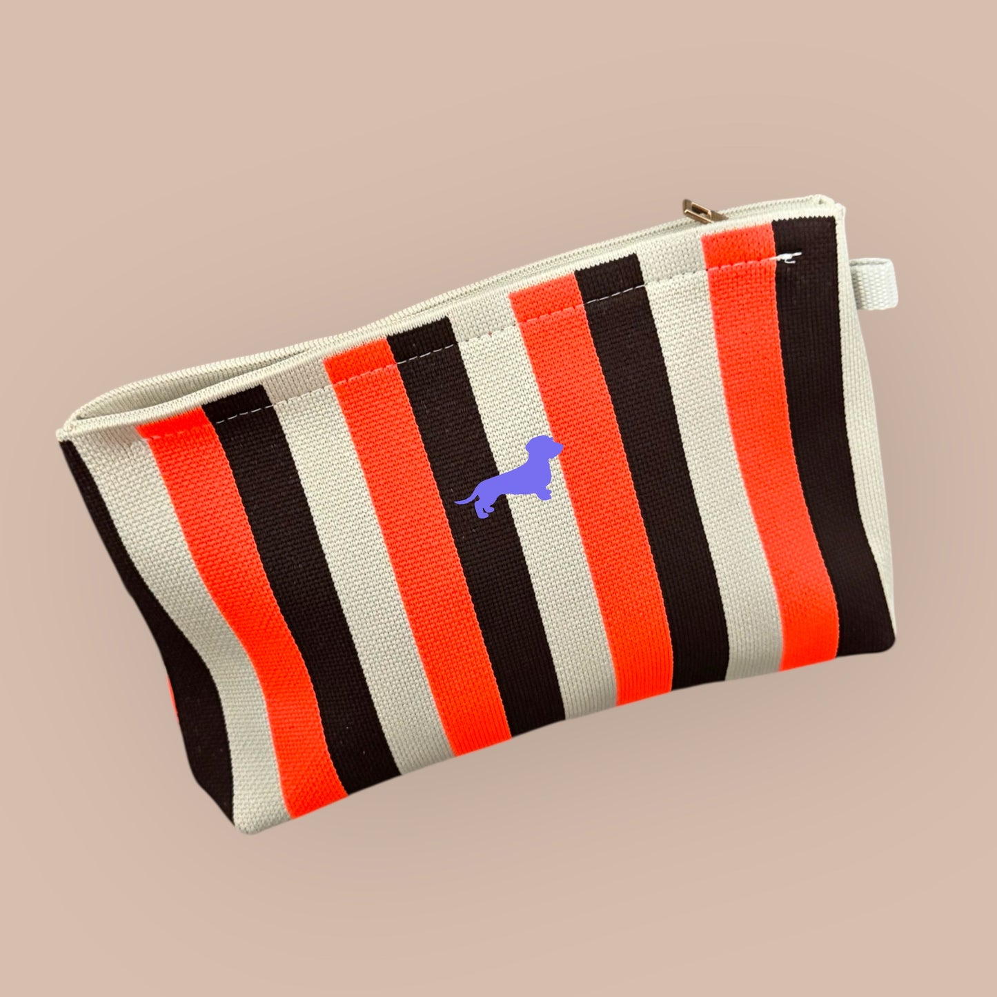 Täschchen mit Dackelstick in Wunschfarbe