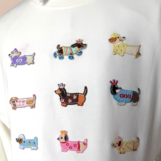 Sweatshirt mit Dackelpatch