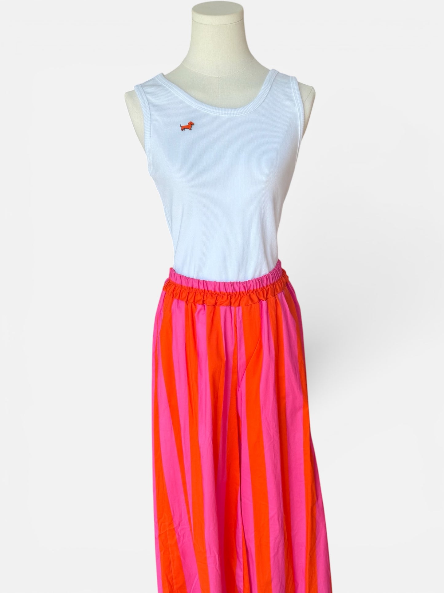 Gestreifte Leinenhose