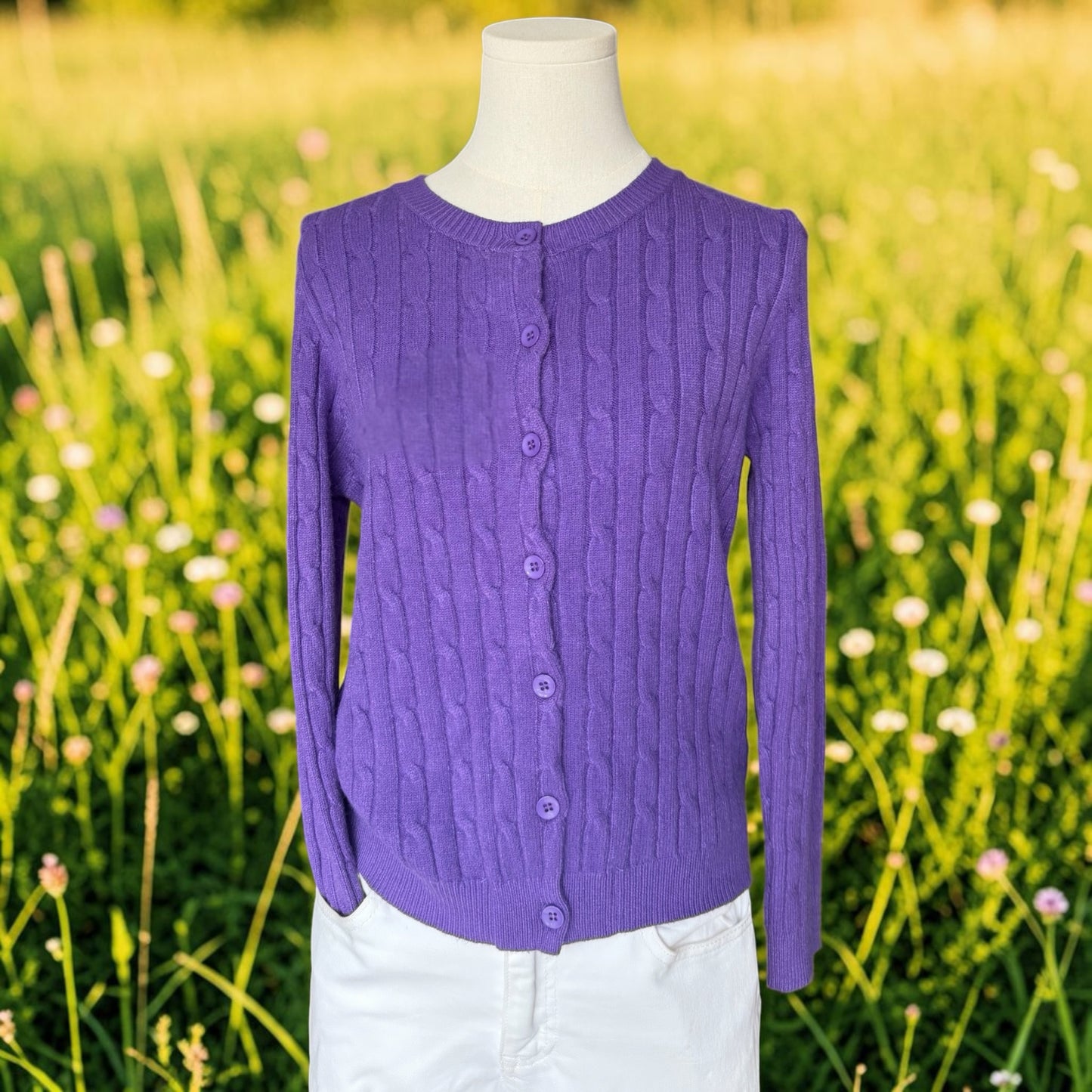 Zopfmuster Strickjacke Clara