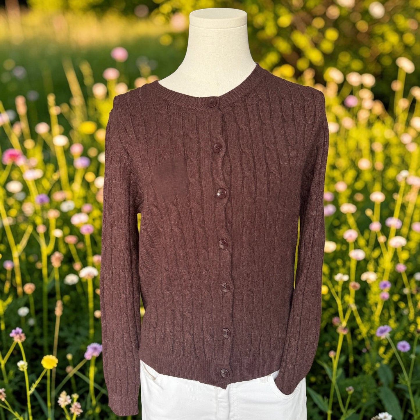 Zopfmuster Strickjacke Clara