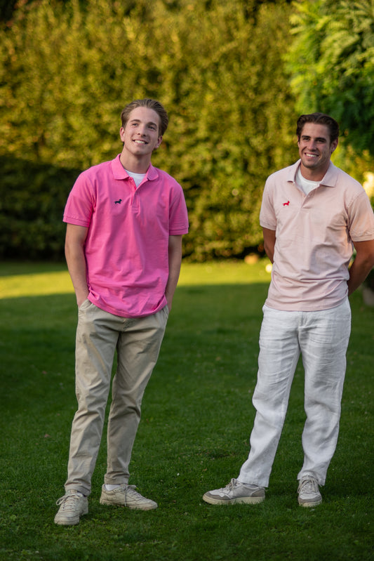 Poloshirt mit Dackel in Wunschfarbe Damen und Herren