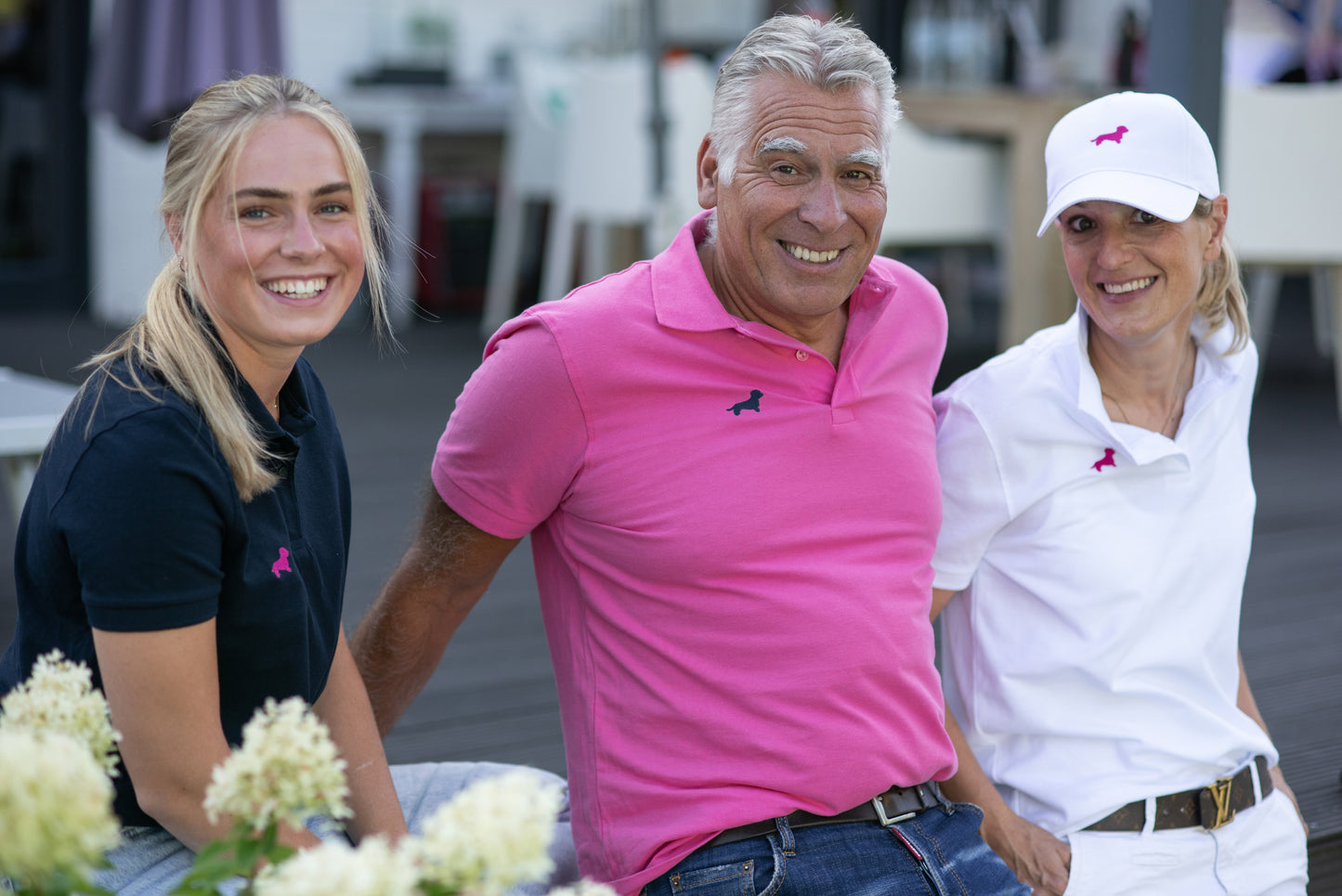 Poloshirt mit Dackel in Wunschfarbe Damen und Herren