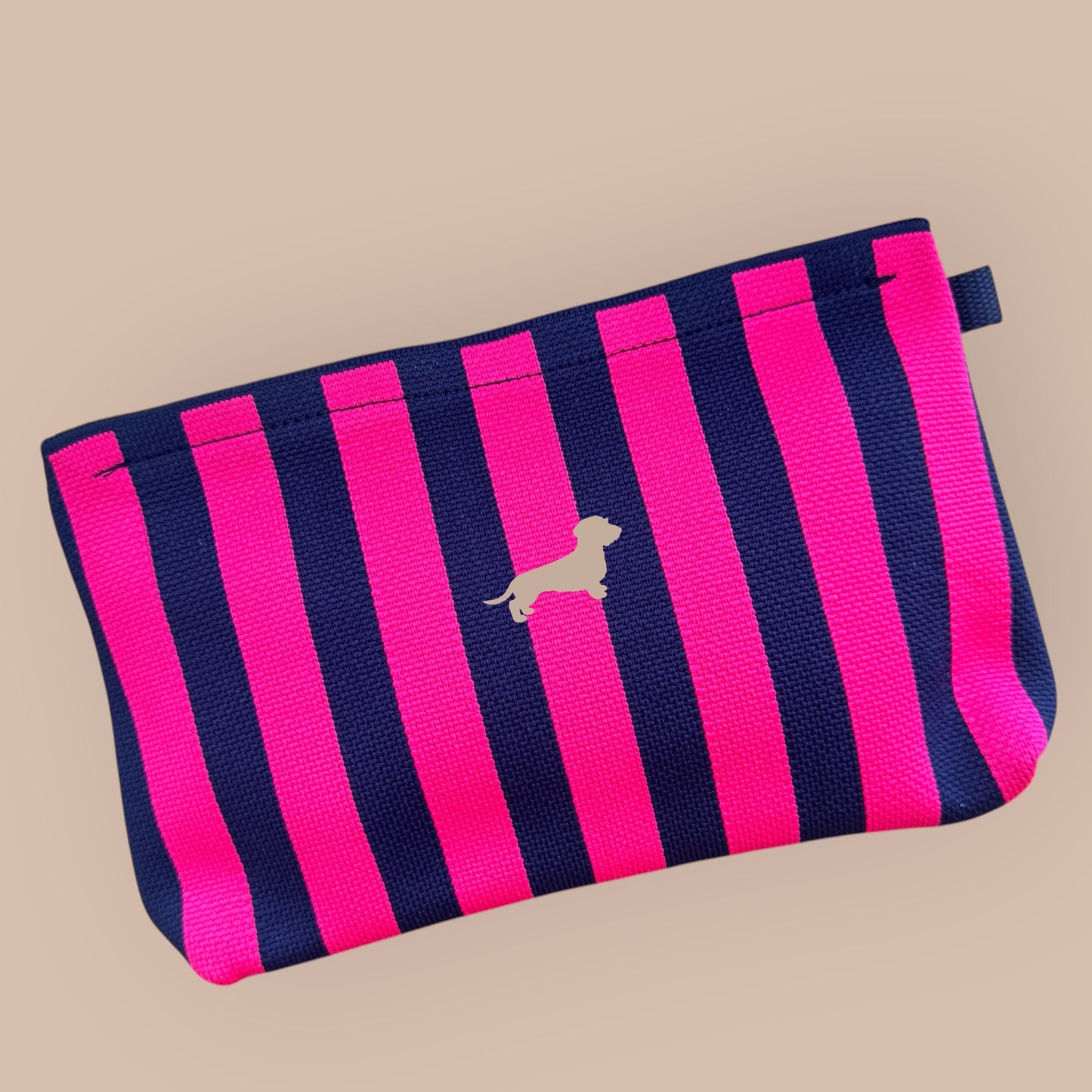 Täschchen mit Dackelstick in Wunschfarbe