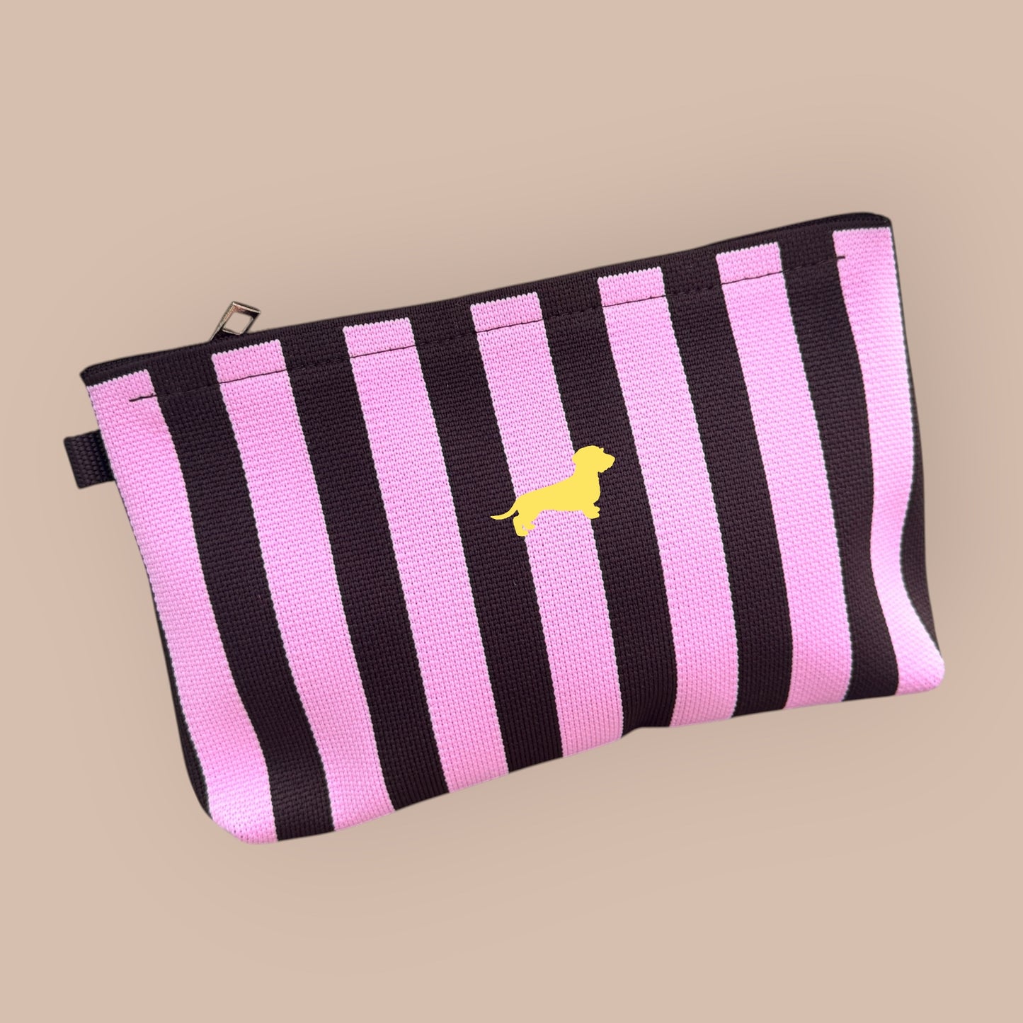 Täschchen mit Dackelstick in Wunschfarbe