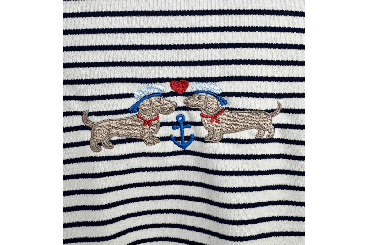 Freda&Gretas Dackel Streifen T-Shirt Limited FREDA & GRETA