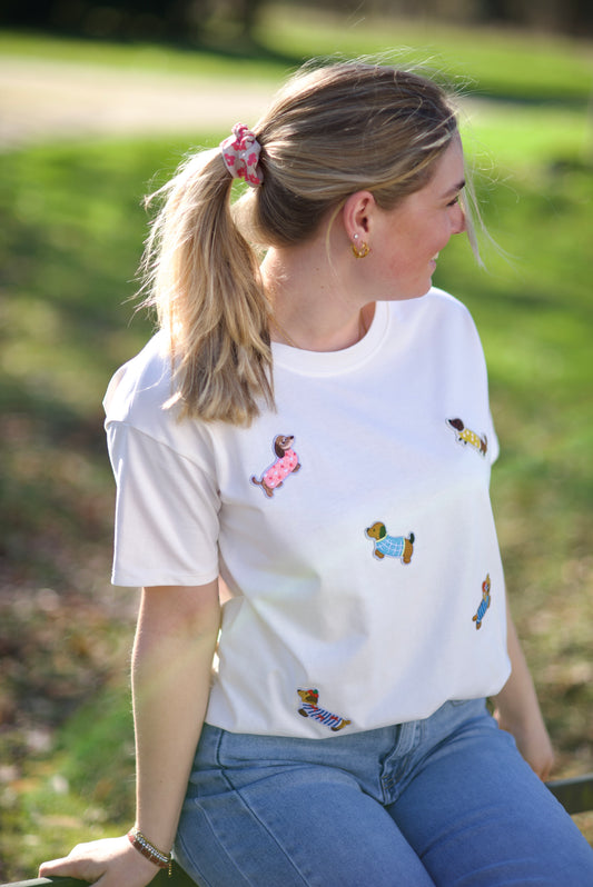 T-Shirt mit Dackelpatch