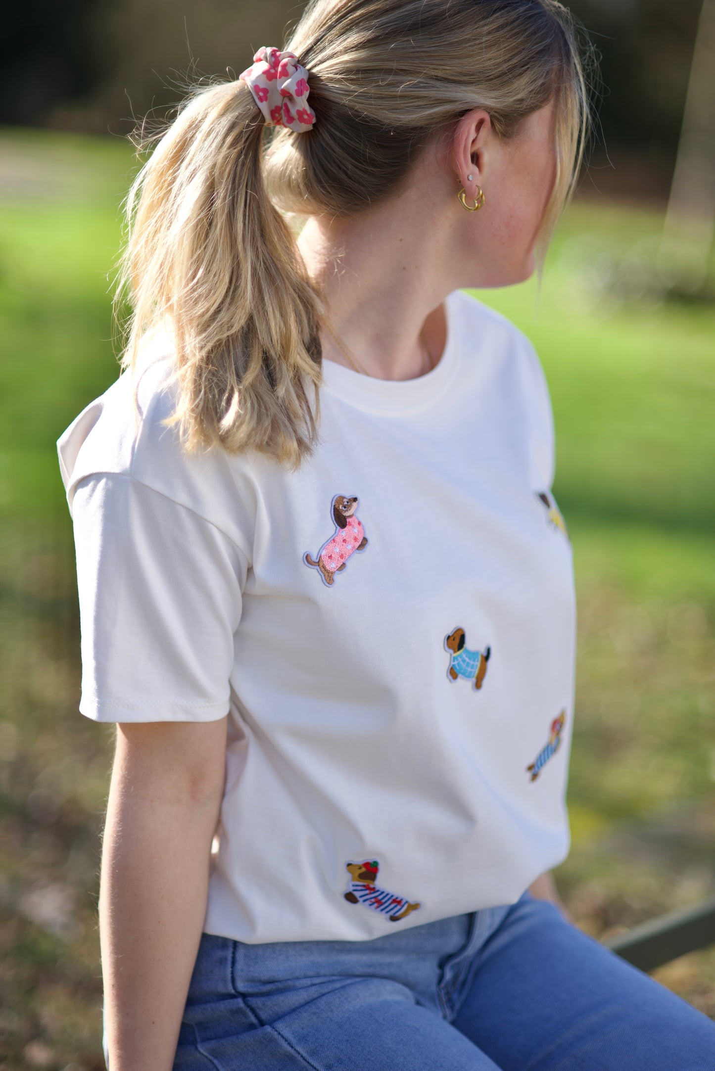 T-Shirt mit Dackelpatch