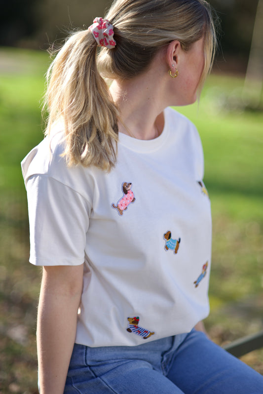 T-Shirt mit Dackelpatch