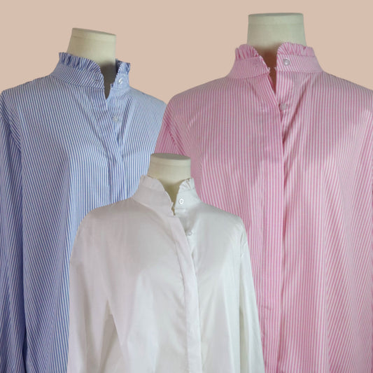 Bluse mit Rüschenkragen