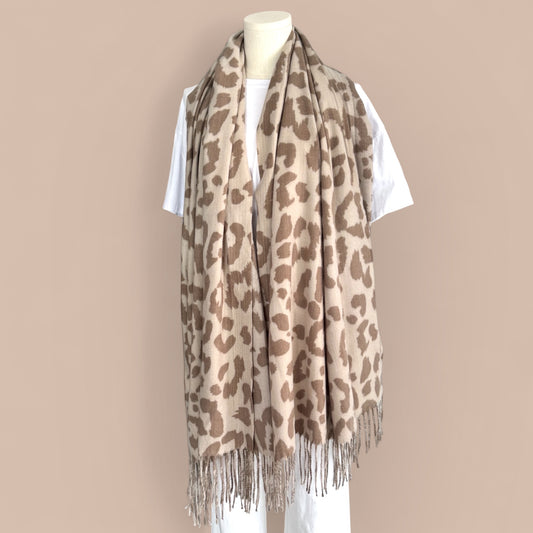 LEO Schal BEIGE-TAUPE