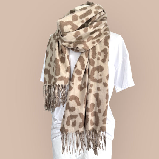 LEO Schal BEIGE-TAUPE