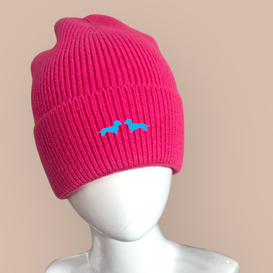 Mütze mit Dackel in Wunschfarbe