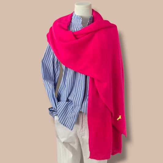 Schal Kuschelweich mit Dackel in Wunschfarbe