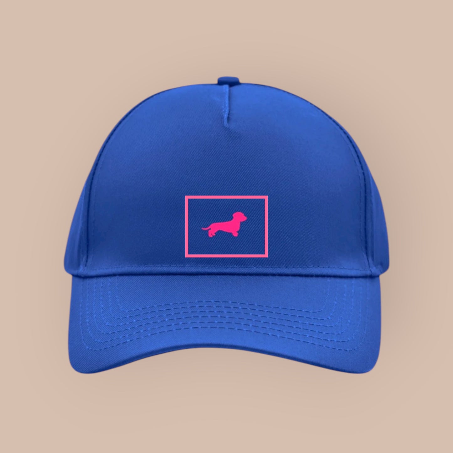 Cap mit Dackel Badge in Wunschfarbe