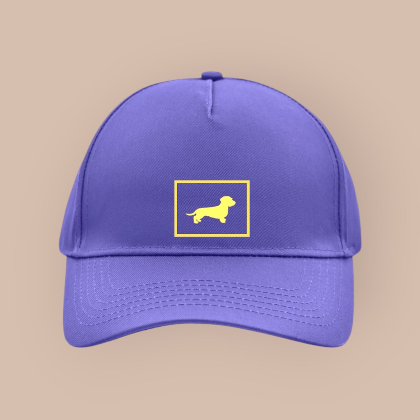 Cap mit Dackel Badge in Wunschfarbe