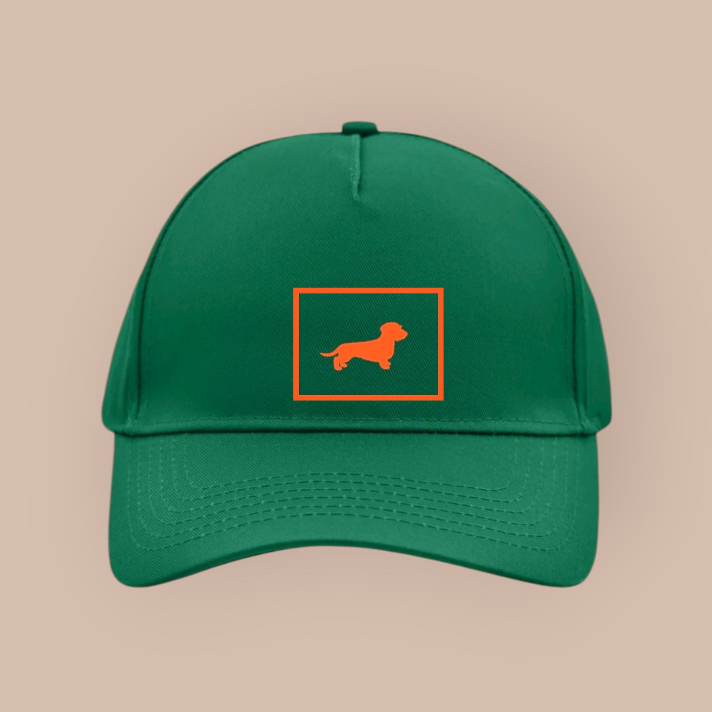 Cap mit Dackel Badge in Wunschfarbe