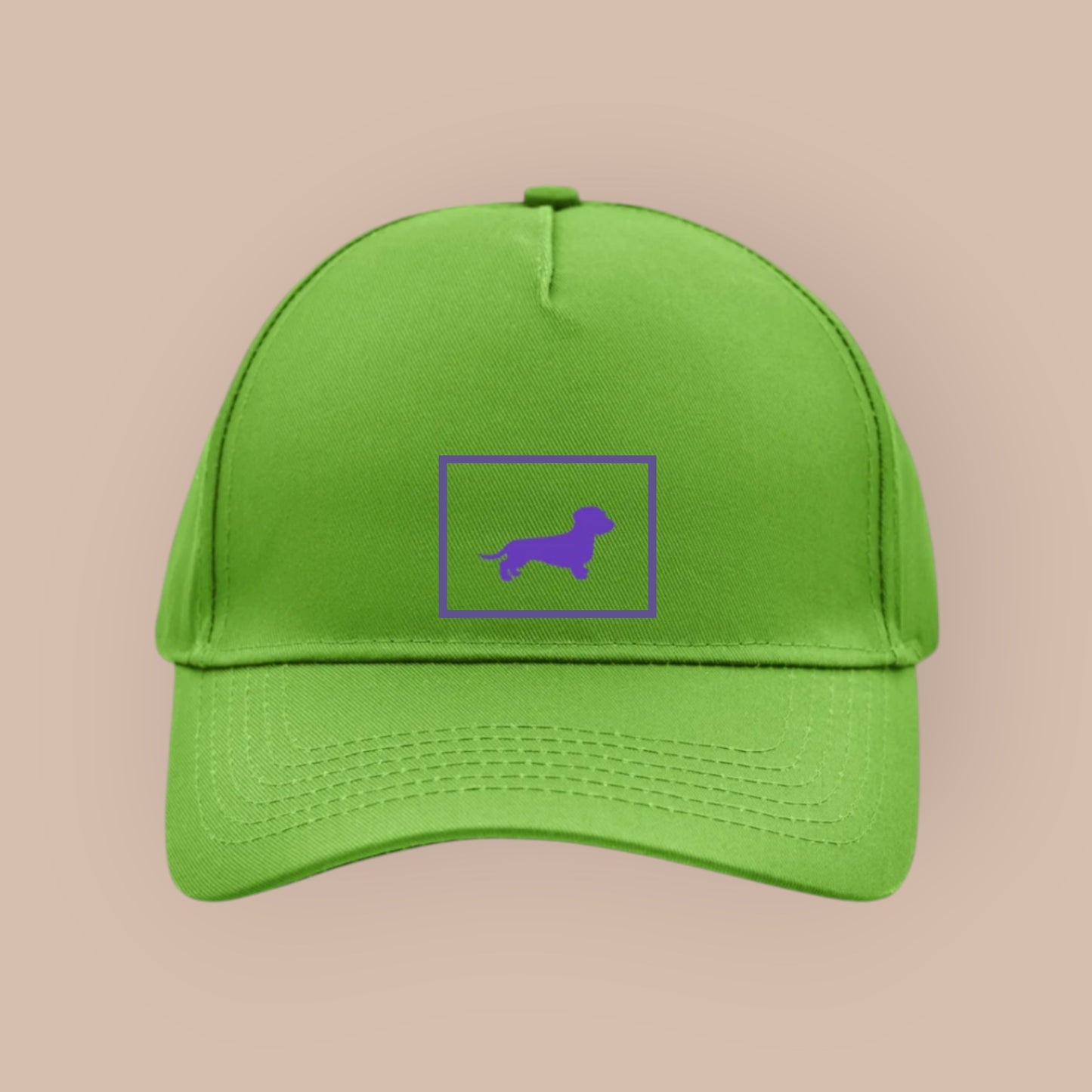 Cap mit Dackel Badge in Wunschfarbe