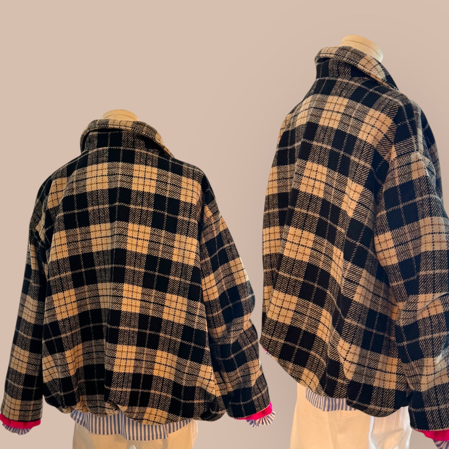 Blouson Jacke "Karo" mit Dackel in Wunschfarbe!