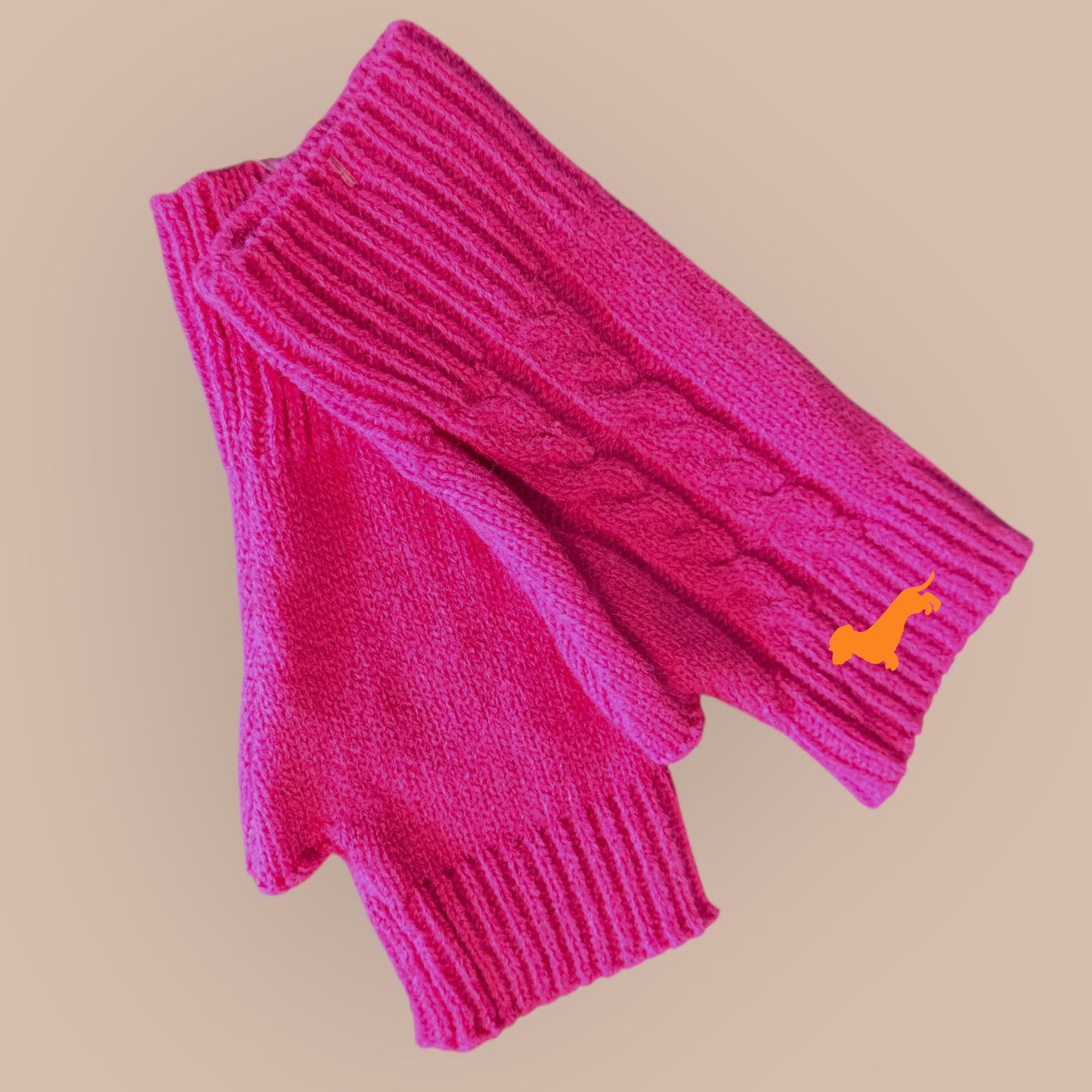 Handschuhe mit Dackel in Wunschfarbe