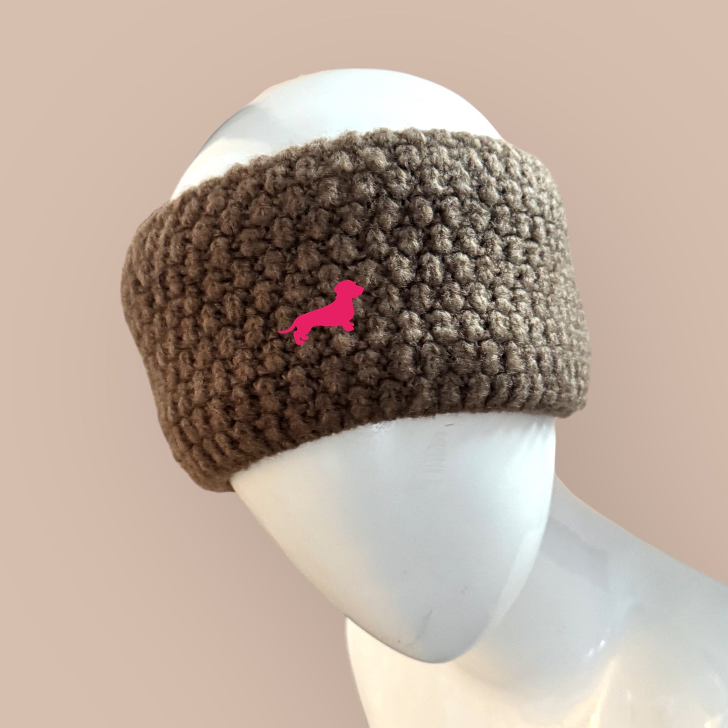 Stirnband mit Dackel in Wunschfarbe