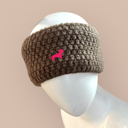 Stirnband mit Dackel in Wunschfarbe