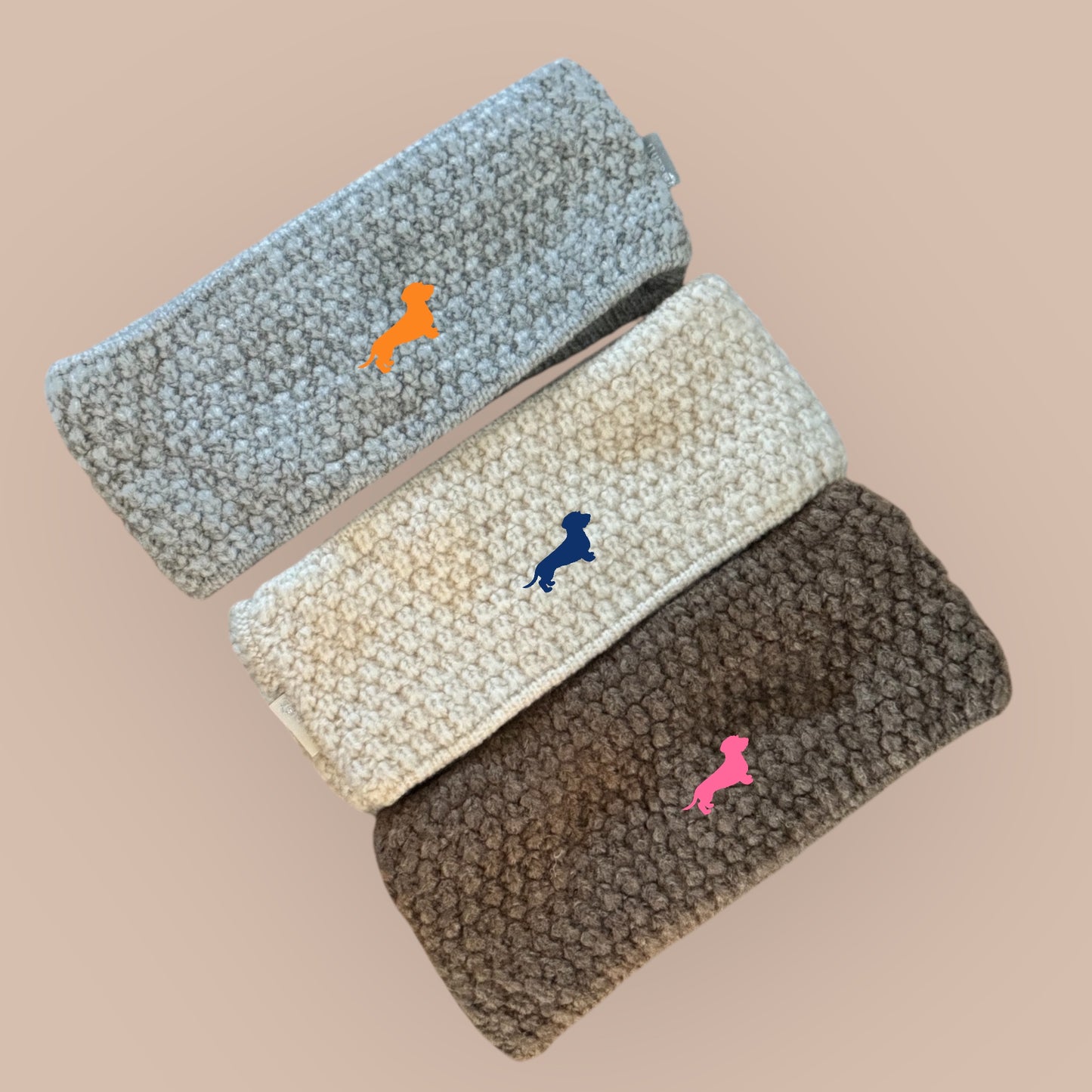 Stirnband mit Dackel in Wunschfarbe