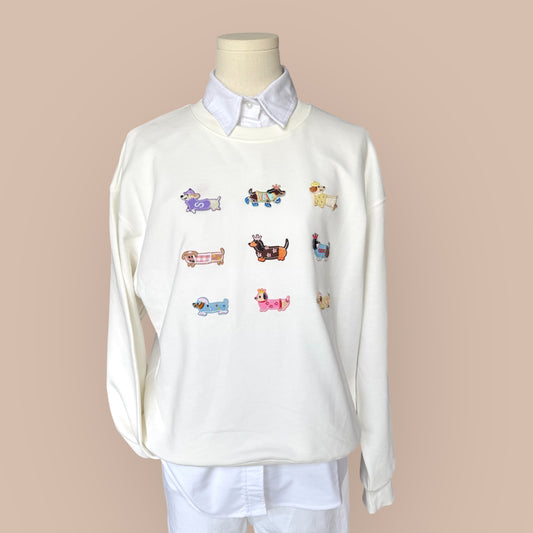 Sweatshirt mit Dackelpatch