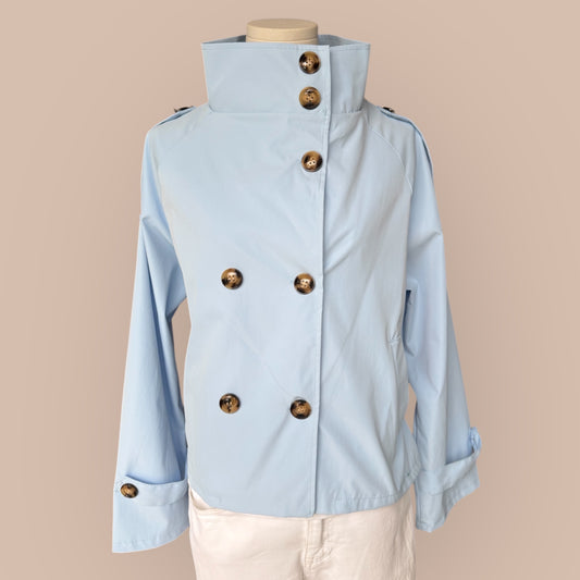 Leichte Trenchjacke in Soft Blue