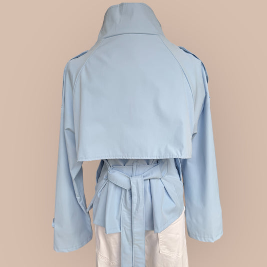 Leichte Trenchjacke in Soft Blue